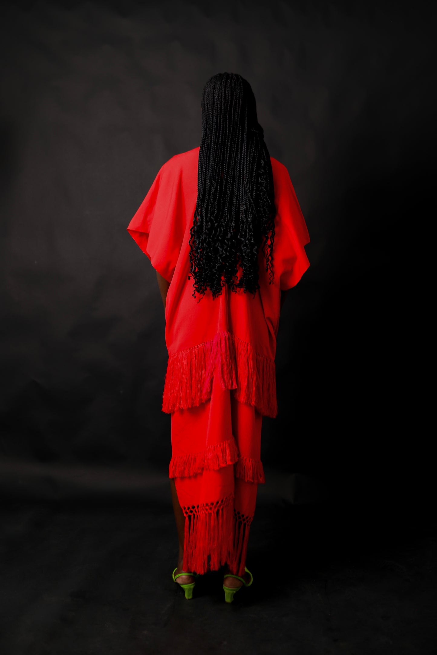 Amma High Low Red
